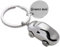 Porte-clés Forme De Voiture Automobile Argenté Gravure Personnalisée Sur Médaille Bijou Homme