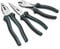 SATA ST70002U 3-Piece Pliers Set (8 Universal, 8 Long-Nose & 7 Diagonal), with Green Handles & Durable Nickel-Chrome Steel Bodies