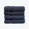 Allure Zero Twist Face Cloths Pack of 4 30 x 30cm, 100% Egyptian Cotton Flannels (Navy)