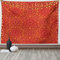 ABAKUHAUS Red Mandala Wandteppich, orientalisch, Wohnzimmer Schlafzimmer Wandtuch Seidiges Satin Wandteppich, 200 x 150 cm, Lila Senf orange