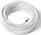 Amarcords - Cavo elettrico tessile colore BIANCO tondo seta 10 metri con messa a terra 3x075mm - Filo rivestito in tessuto colorato vintage per lampade lampadari applique e abat jour.
