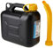 ED-CO Jerry Can Plastic Black Petrol Can Diesel Fuel Oil Canister With Pouring Spout, Plastic, Black (5L)