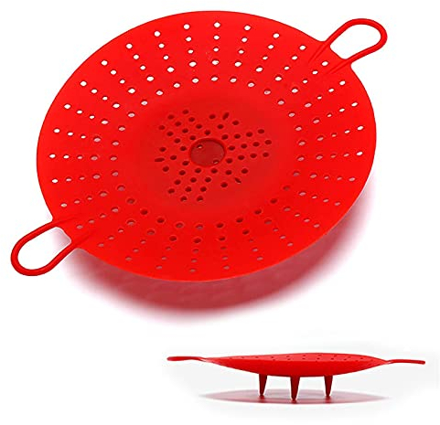 DUBENS Silenziatore in silicone, cestino a vapore, in silicone, per pentole a pressione, forno a microonde, multicooker
