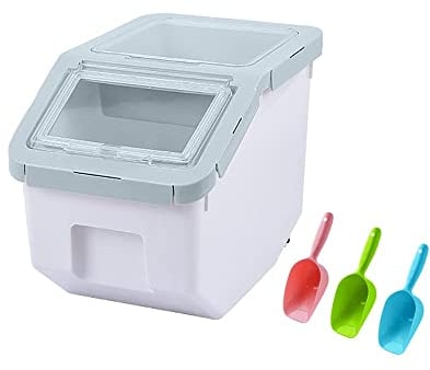 Toolzia Dog Food Storage Container 6kg, Pet Food Airtight Storage Bin Dog Food Storage Box Dry Pet Food Storage Container (Cyan Small)