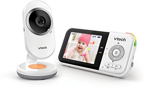 VTech - BM3254 – Babyphone Video Clear Plus – Nachtlicht und Wiegenlied – Display 2,8 Zoll – Babyphone Audio – Version FR