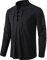 Herren Retro Schnürung Mittelalter Kostüm Shirts Baumwolle für Halloween Cosplay Renaissance Wikinger Pirat Vampir Gothic Steampunk Viktorianische Kleidung, Schwarz, XL