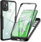 Funda para OPPO A53 / OPPO A53s, Transparente 360° Protección Funda con Protector de Pantalla Integrado Antigolpes Silicona Carcasa para OPPO A53 4G / A53s 4G, Negro