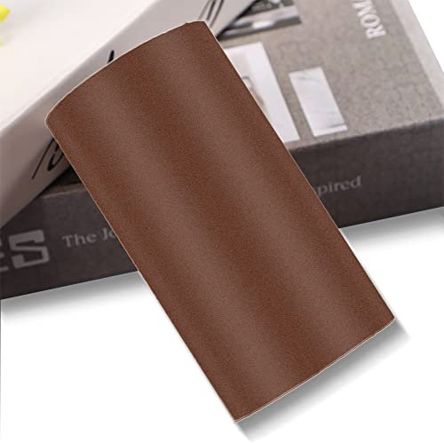 LUO YIYI Dark Brown Self Adhesive Frosted Wallpaper Border Stick Waterproof Wall Border Easy to Apply Kitchen Bathroom Tiles Sticker 3.9x393 inch