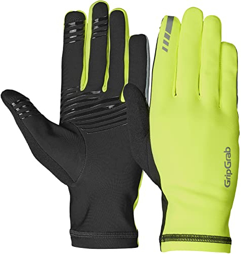 GripGrab Insulator 2 Fahrradhandschuhe Ungepolstert Übergangszeit & Winter | Dünne Vollfinger Thermohandschuhe für Frühling/Herbst - als Unterziehhandschuh oder solo tragbar - rutschfeste Handfläche