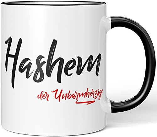 JUNIWORDS Tasse, Hashem, der Unbarmherzige, Schwarz (5241705)