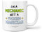 TeHe Gifts I'm A Mechanic Not A Magician Funny Gift 10oz Ceramic Coffee Tea Cup Mug