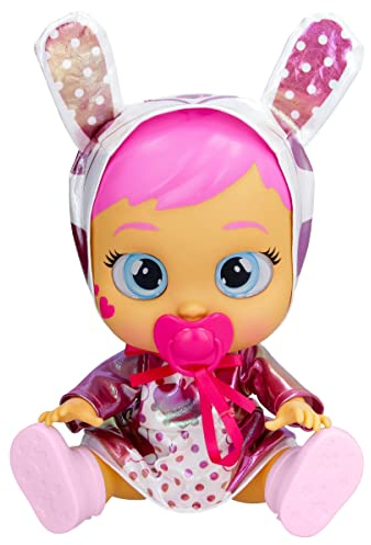 CRY BABIES Stars Coney - Interactive Puppe, die echte Tränen weint mit ausziehbarem Outfit!-Geschenk Spielzeug für Kinder ab 18 Monaten