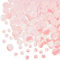 OLYCRAFT 1300 Stück 4 Größen Rosa Pailletten Mit Loch PVC Laser Runde Pailletten 15/20/25/30 mm Große Pailletten Bastelpailletten Lose Pailletten Für Die Schmuckherstellung DIY Näharbeiten