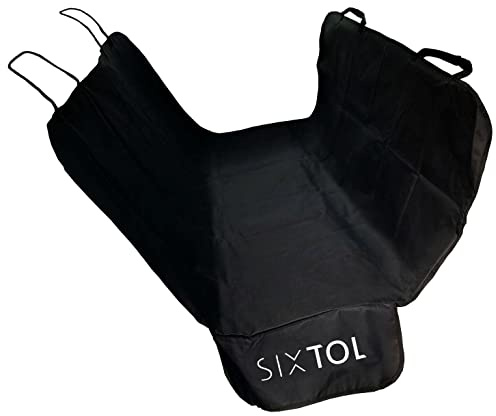 SIXTOL Ben Autoschondecke für Hunde | Hundedecke | Rücksitzschoner | Polyester + PVC | Pkw | Schwarze Farbe