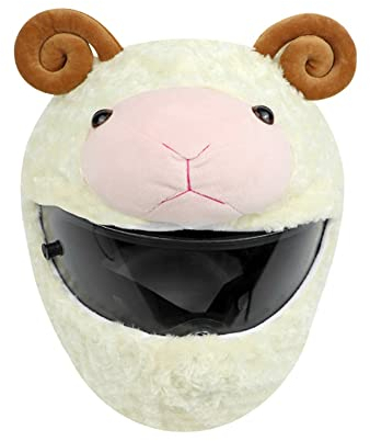 JAWSEU Motorradhelm Abdeckung Plüsch, Cartoon Plush Motorcycle Helmet Cover, Plüsch-Vollvisierhelm-Schutzhülle Motorradhelm Cover Lustiger Helm-Überzug Für Männer Frauen