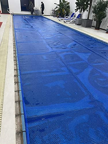 ZAQYCM Inground Pools Solar Blanket Floating Insulation Tarpaulin, Heavy Duty Swimming Pool Bubble Cover with Grommets and Sturdy Edging, 1 2 3 4 5 6 8 10 M Large 16mil (Size : 5m x 10m)