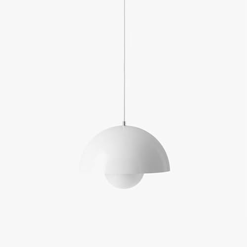 TTNAO Moderna Lampada a Sospensione Lampadario Semplice Creativa Lampada a Soffitto in Metallo per Camera da Letto Sala da Pranzo Soggiorno Cucina Ufficio Decorare-Bianco