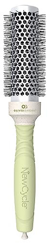 Olivia Garden NewCycle Runde Thermo-Haarbürste (nicht elektrisch) mit Keramikschaft, Ionen-Technologie und aus 100% recyceltem Material (außer Borsten)