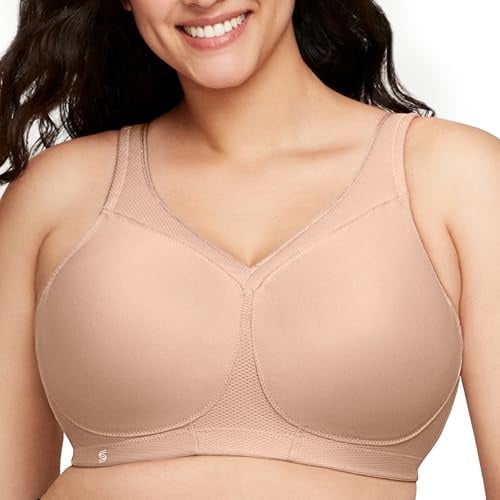 Glamorise Damen Nahtloser MagicLift-Sport-BH Ohne Bügel #1006 Sports Bra, Haut, 90J EU