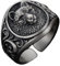 Mnyixsi Vintage 925 Sterling Silber Wolfskopf Offener Ring für Männer, Klassischer Wikinger Nordischer Wolf Kopf Totem-Ring, handgeschnitzter Tierschmuck, Geschenk für Geburtstag, Mottoparty,