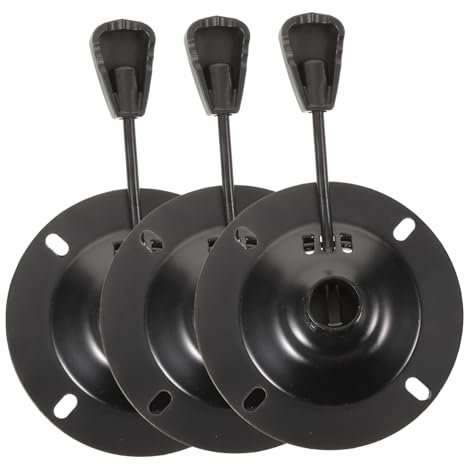 COHEALI 3stücke Drehfußplatte Für Stuhl Ersatz Für Bürostuhlbasis Stabile Runde Basis Hebelgriff Für Stuhllift Installieren Geeignet Für Arbeitsstühle Und Bürostühle