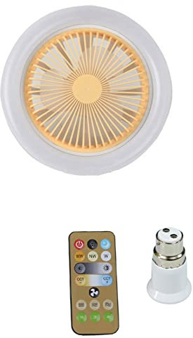 30W Ceiling Fan With B22 To E27 Adapter - LED Cooling Fan and Light for Home, Bedroom, Kitchen