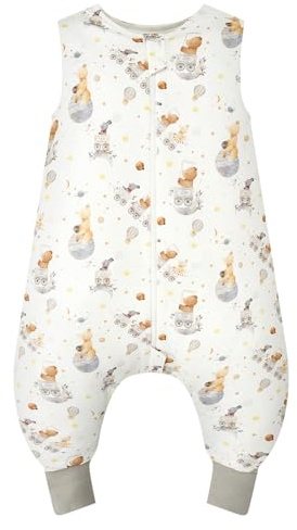 WYTbaby Sovsäck med fötter 100 % bomull sovsäck 1 st året runt barnsovsäck