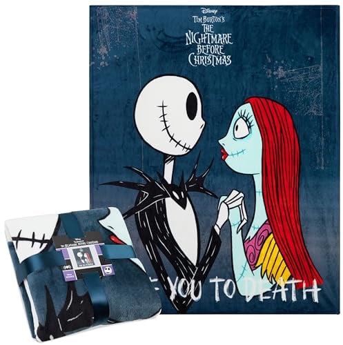 Disney The Nightmare Before Christmas Flauschige Fleecedecke, 150 x 130 cm (Mehrfach)