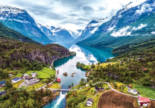 Cheatwell Games 1000-teiliges Puzzle der kleinsten Puzzle-Fjorde der Welt