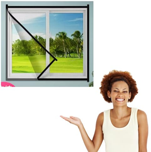 45 x 95 cm, malla para insectos, mosquitera para ventanas y puertas, red de ventana para gatos, mantiene alejados moscas, mosquitos, insectos e insectos