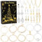 SWEETBIUTI Schmuck Adventskalender 2024 Gold Silber Schmuck Adventskalender umfasst Ohrringe, Halsketten 24 Tage Weihnachts -Countdown -Adventskalender für Kinder, Erwachsene