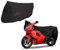 Walser Indoor Motorrad Abdeckplane, 100% passende Motorrad Abdeckplane Indoor Stretch, Motorrad Garage für den Innenbereich, Motorradabdeckung Winterfest, Motorrad Zubehör schwarz M 215x95x120 cm