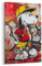 Dekomundo Abstraktes Snoopy Peanuts Leinwandbild Wohnzimmer Schlafzimmer Wanddeko Büro, 80x120 cm