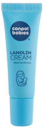 Canpol babies Lanolinsalbe für Brustwarzen 7 g, Hautregeneration, Reine Lanolin, Stillfreundlich, Klinikgröße