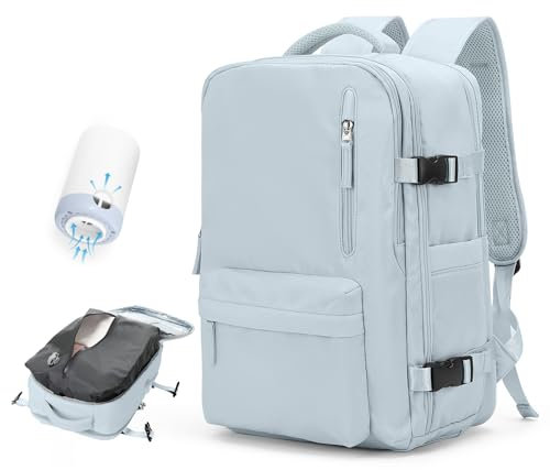 SZSYCN Vacuum Backpack Travel Bag 40x30x20 Wizzair Ryanair Cabin Bags 40x20x25 Underseat Suitcase Waterproof Travel Backpack with Vacuum Compression Carry on Luggage with Laptop Compartment