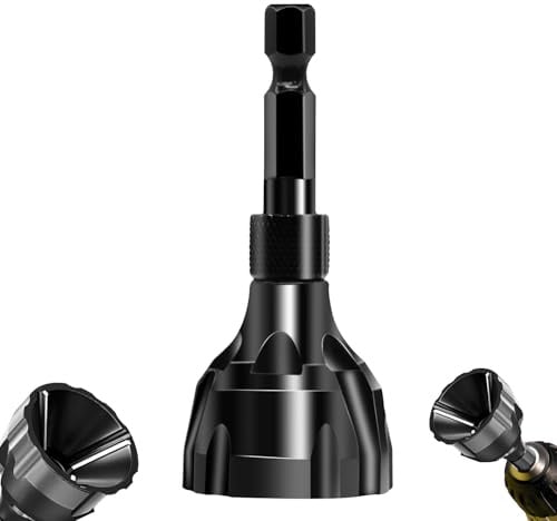 Deburring Tool, Pipe Deburring Tool for Metal, Hex Shank Chamfer Tool, Black External Deburring Tool for Pipes, Bolts, and Drill Bits, Small Size (3-20mm)