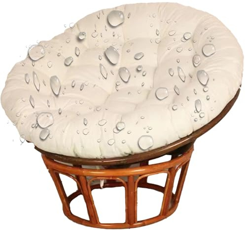 Hängesessel Kissen, Polster, Gartenstuhl Kissen, Wasserdicht Auflage für Polyrattan/Rattan Hängeschaukel, Hängekorb Gemütliches Stuhlauflage, Schaukel Korb Papasansessel Rundkissen,No04,100*100cm