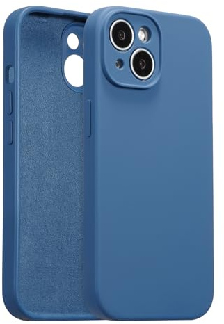 ZTOFERA Liquid Silicone Case for iPhone 14 (6.1), Blue | Anti-Scratch Soft Microfiber Lining, Fresh Solid Color, Lightweight, Full Camera Protection, Shockproof Protective Cover