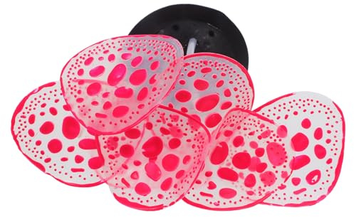 Mikikit Décor de Corail Fluorescent en Silicone Rose, Plante Artificielle Ornementale Réaliste pour Aquarium Récif Corallien, Décoration Fluorescente Douce Adaptée Eau Douce et Eau Salée,