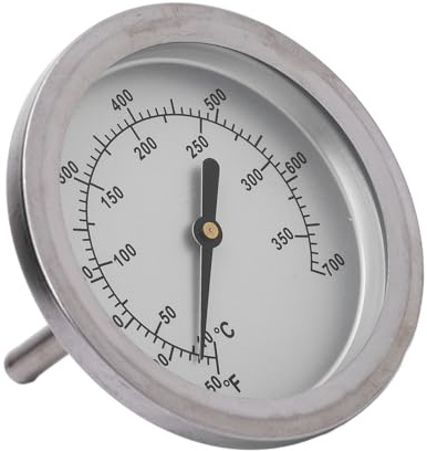 Chrees Thermomètre de Four, Grand Thermomètre de Cuisson en Acier Inoxydable à Cadran de 67 Mm avec écrou fileté M10 pour la de la Viande de Cuisine de Gril de Four