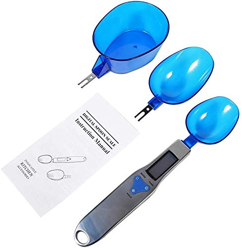 zjchao - Cucchiaio digitale elettronico, bilancia da cucina per misurazione precisa, 0,1-500 g, con display LCD digitale