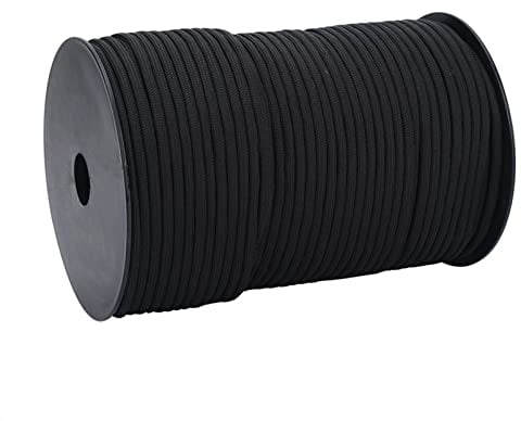 VGEBY Climbing Rope, Multi Function 9 Strand Core Parachute Cord,100m Black Mountaineering Camping Tents Accessories