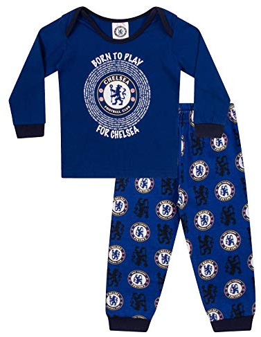 Chelsea Baby Pyjamas Long Boys Kids Official Football Gift