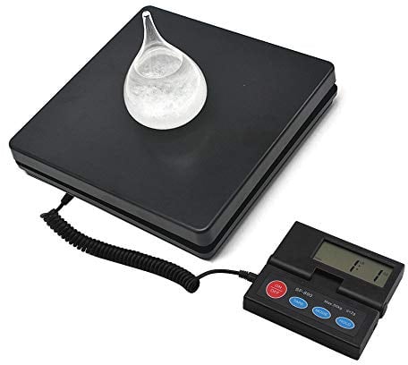 Digital Electric Heavy Duty Large Capacity Weighing Platform Scale for Postal Industrial Commercial Shop Kitchen Letter Parcels Luggage Scales Black 50KG 110lb