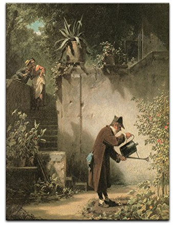 Bilderdepot24 Kunstdruck Poster - Carl Spitzweg Der Blumenfreund 20x30 cm ca. A4 - Alte Meister Bild ohne Rahmen