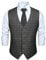 HISDERN Manner grau formale Hochzeitsfeier Weste Baumwolle Plaid hellgrau Kleid Anzug Weste XS