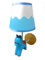 Vetrineinrete® Lampada da parete per cameretta applique a muro cavallo in resina lume E27 (Blu) Z72