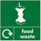 Recycle Sign Size 120mm x 120mm self adhesive vinyl Ideal for use on bins for home owners and businesses (Food Waste)