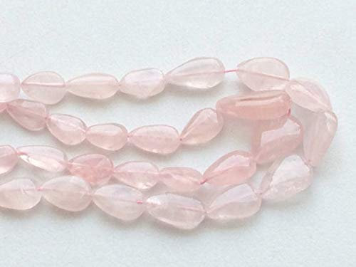 BEADS GEMSTONE 1 Strand Natural Rose Quartz Beads, Rose Quartz Plain Pear Beads, Straight Drill Birne, Rose Quartz Necklace 9mm-15x18mm, 13 Inch Code-HIGH-17512, Edelstein Metall Stein