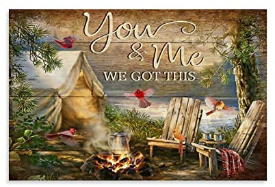 Retro-Poster, DYJYou And Me We Got Thirs, Leinwand-Kunstposter und Wandkunst, Bilderdruck, modernes Familienschlafzimmerdekor-Poster, 20 x 30 cm
